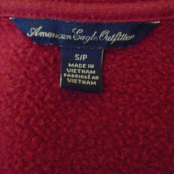 American Eagle Red Long Sleeve Scoop Neck Top - Picture 5 of 5